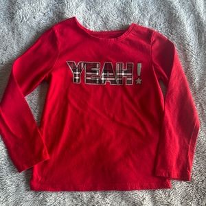 🎀 Garanimals Girls Red LS Yeah! Shirt